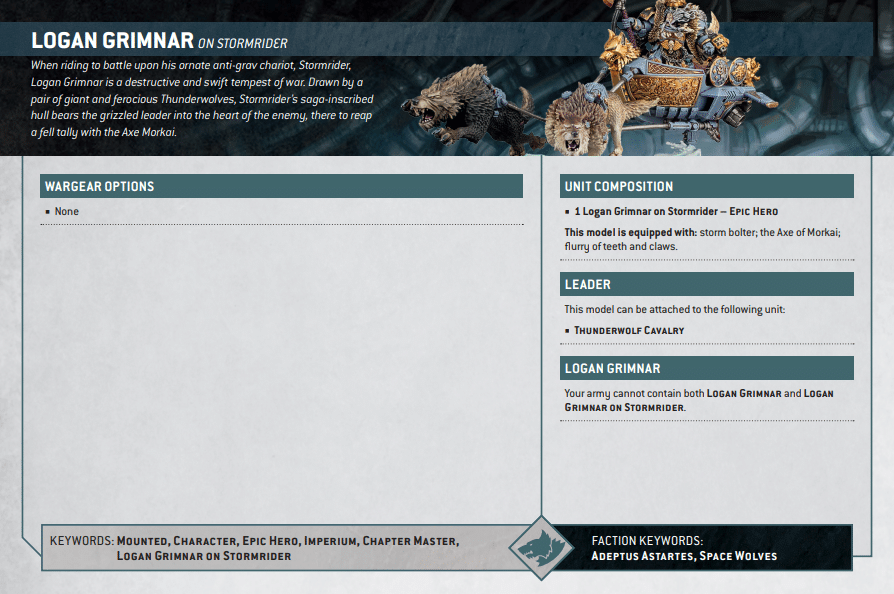 Warhammer 40k Space Marine Chapters Datasheets Logan 2