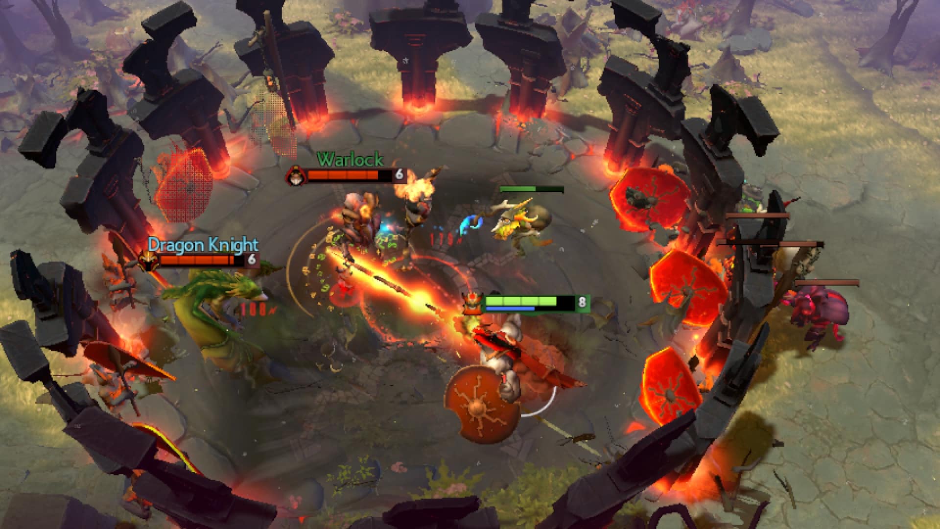 Mars uses Arena of Blood to let his allies escape