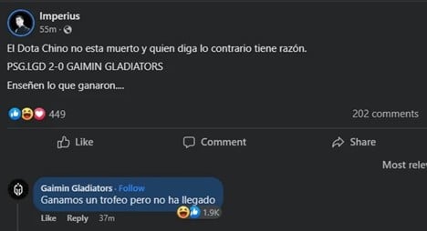 Gaimin Gladiators Yet To Receive Lima Major Trophy