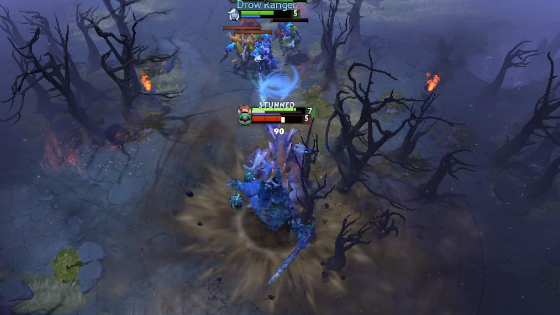 Primal Beast stuns an enemy hero with his ulti