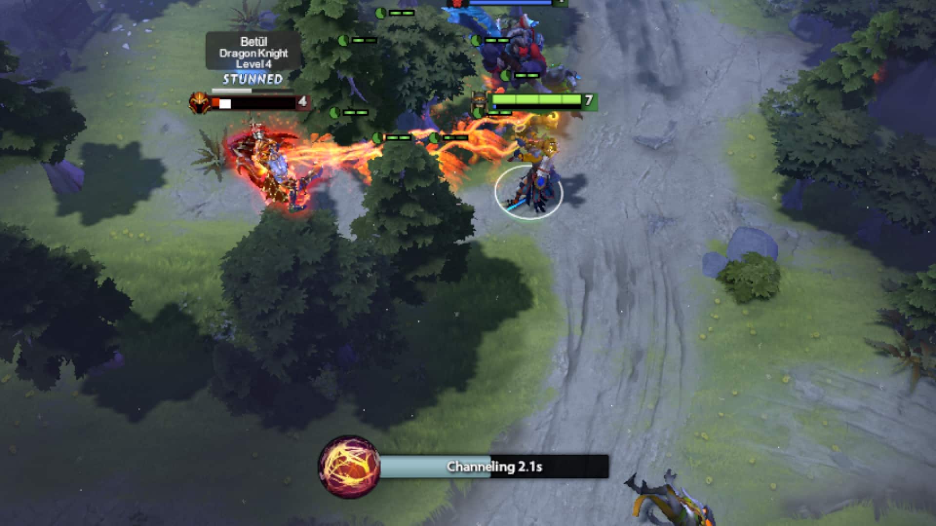 Shadow Shaman disables an enemy hero using Glimmer Cape