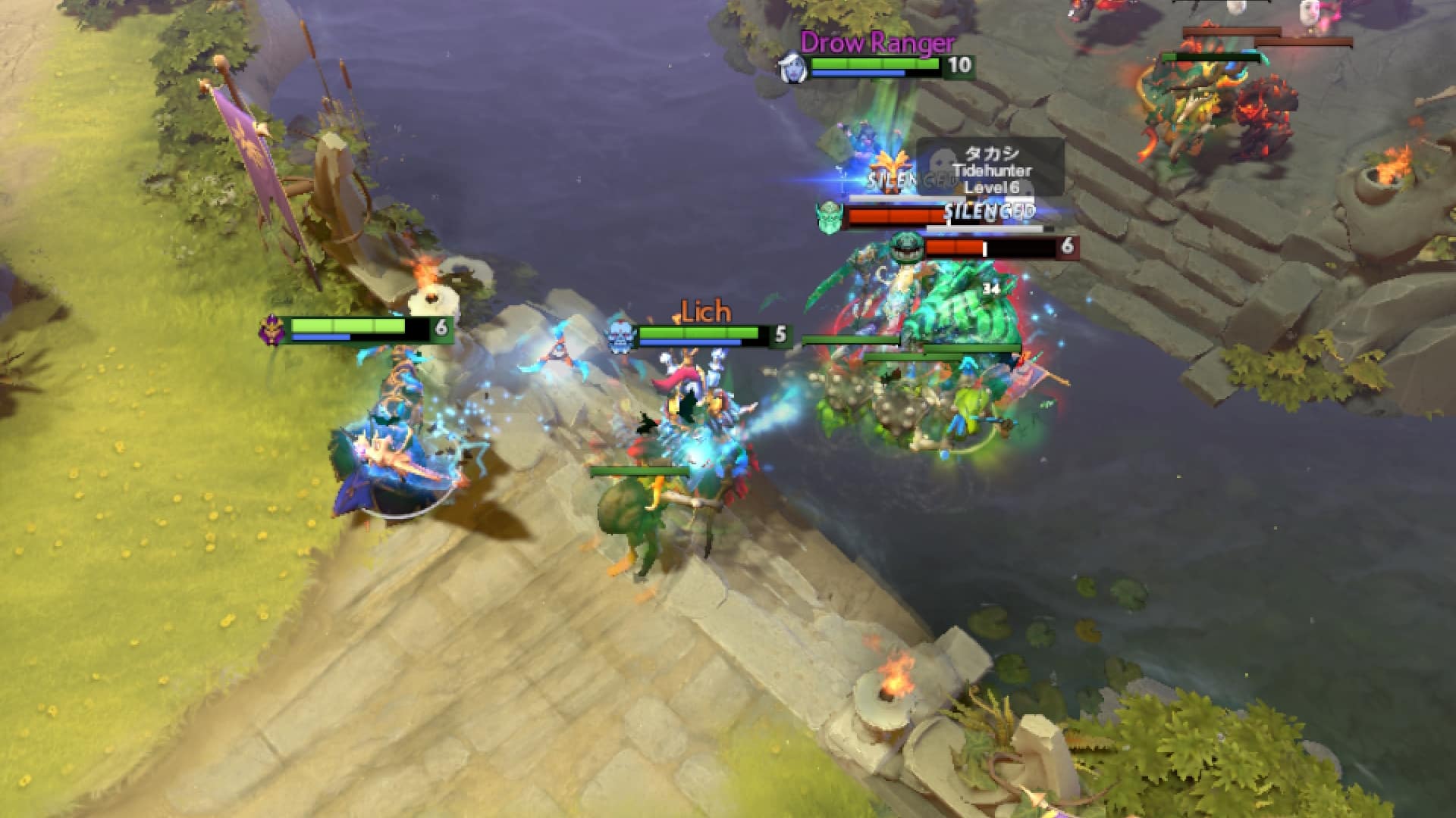 Silencer uses Global Silence to attack the enemy team