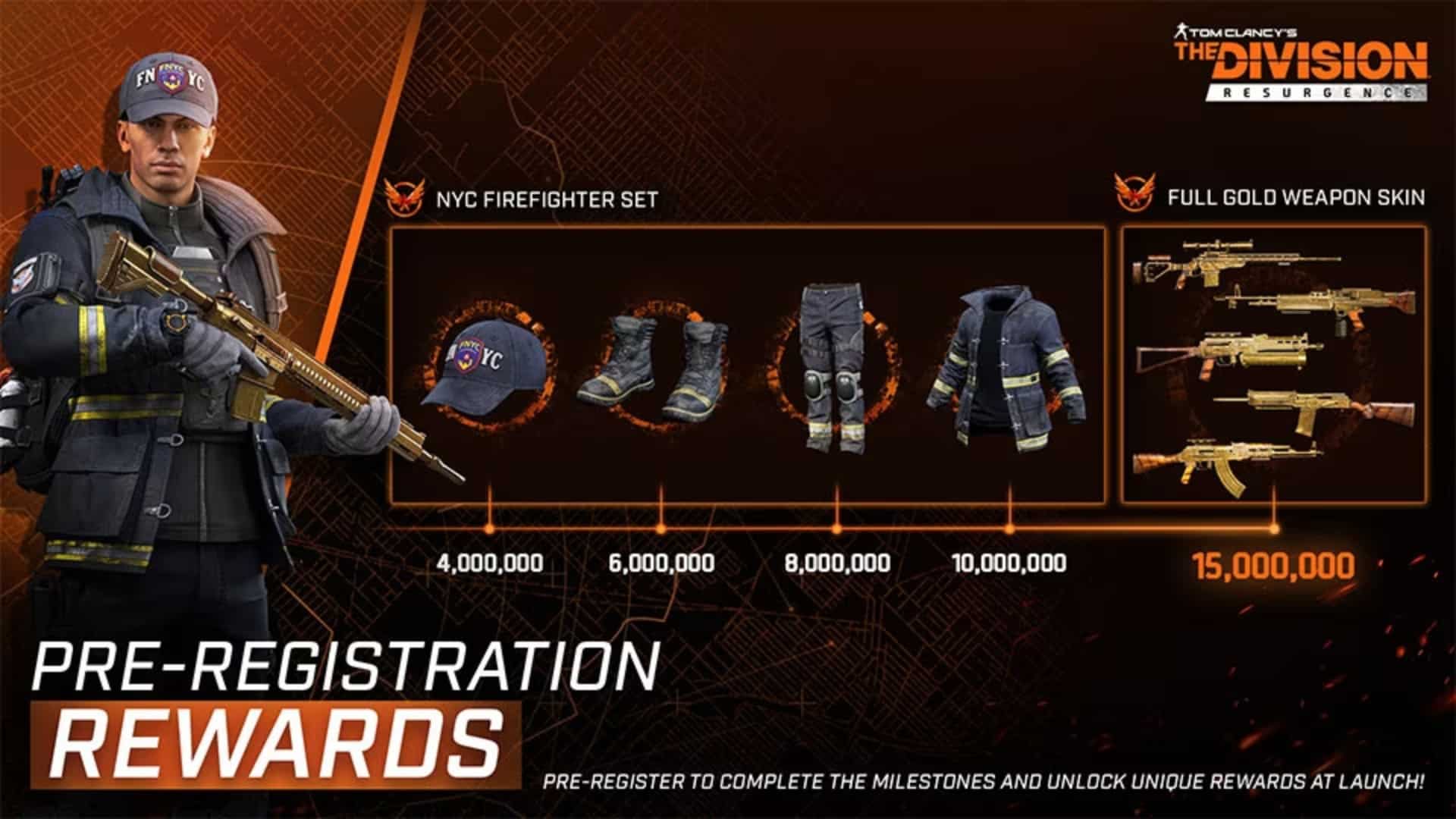 Depending on how many players pre-register, everyone will get some free goodies at launch. 