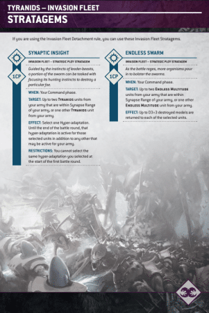 Warhammer 40k Tyranids Datasheets Stratagems