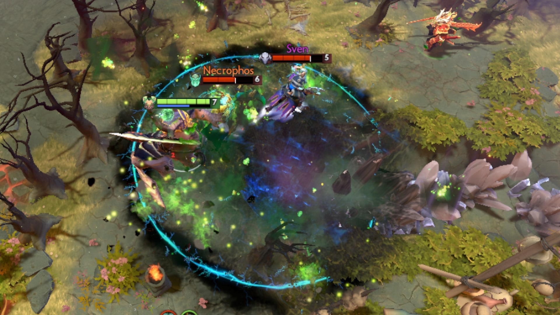 Underlord fights enemies using a Vanguard