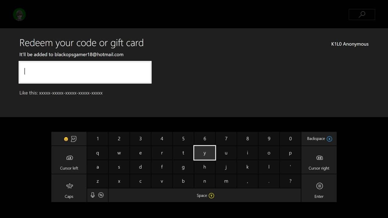 redeem xbox game pass code console