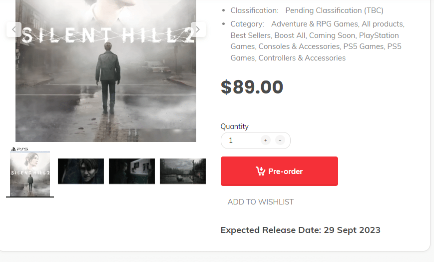 silent hill 2 remake release date