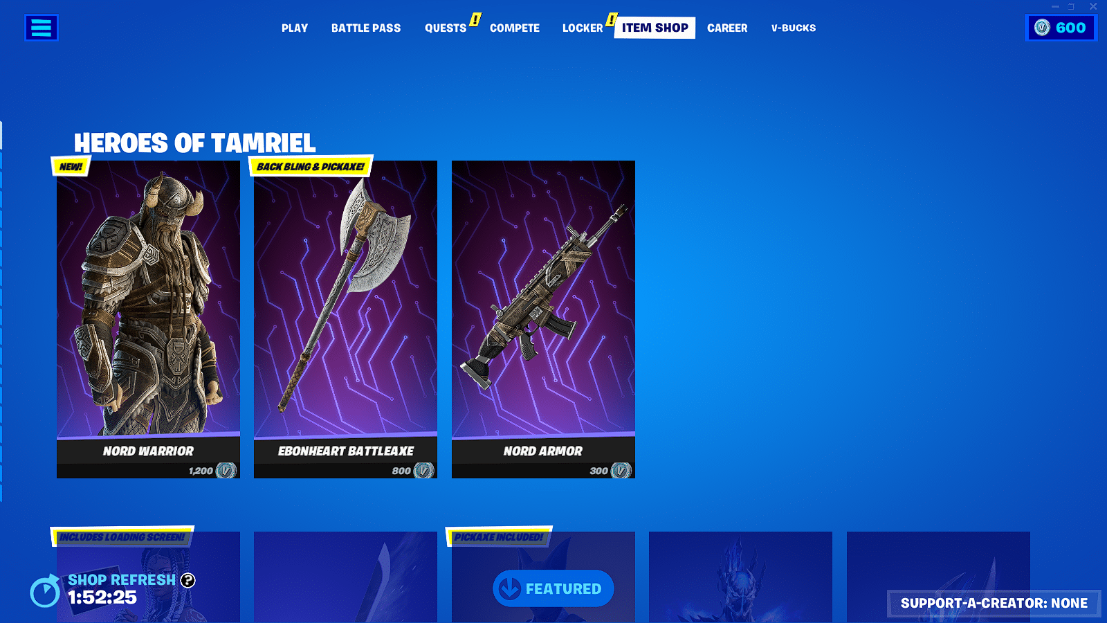 If you don't purchase Necrom, you can buy the Ebonheart cosmetics in the Item Shop.