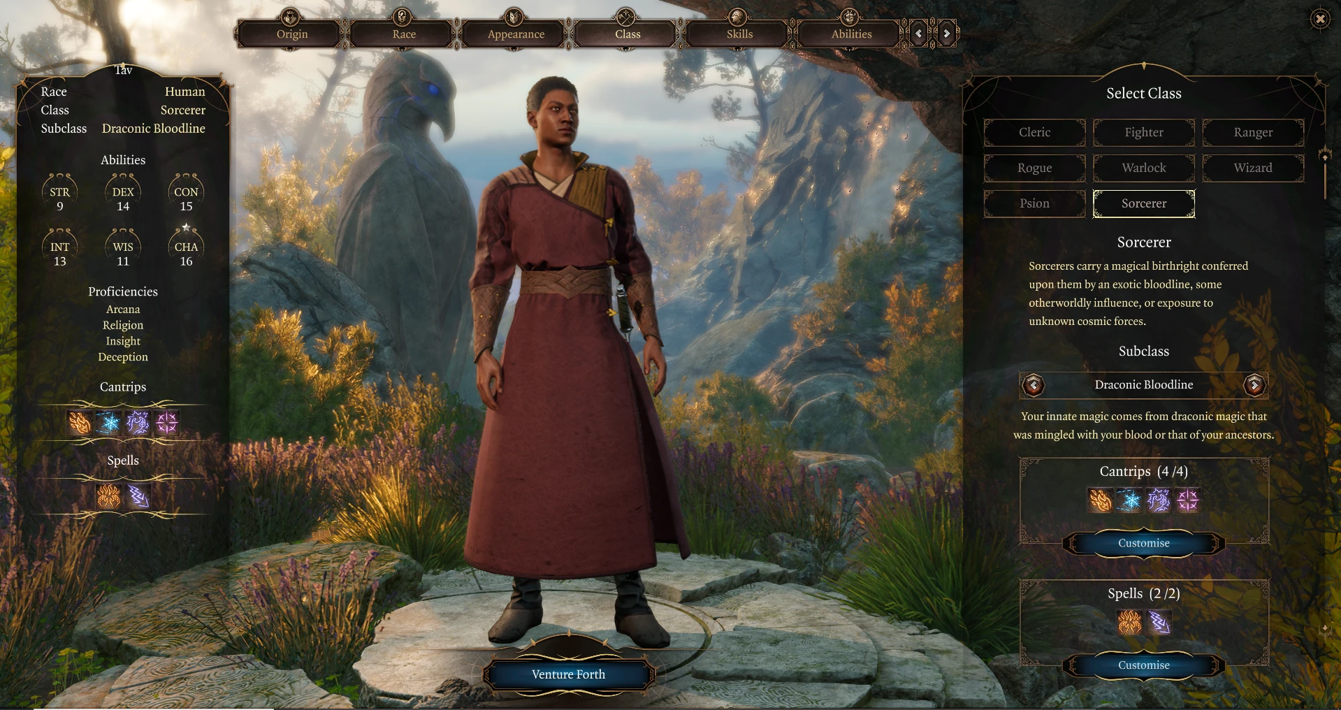 Baldur’s Gate 3 Classes: The Sorcerer Class