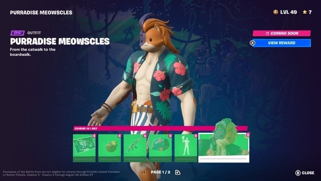 How to get Purradise Meowscles in Fortnite