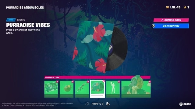 How to get Purradise Meowscles in Fortnite