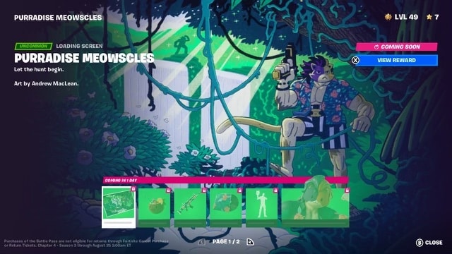 How to get Purradise Meowscles in Fortnite