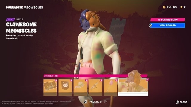 How to get Purradise Meowscles in Fortnite