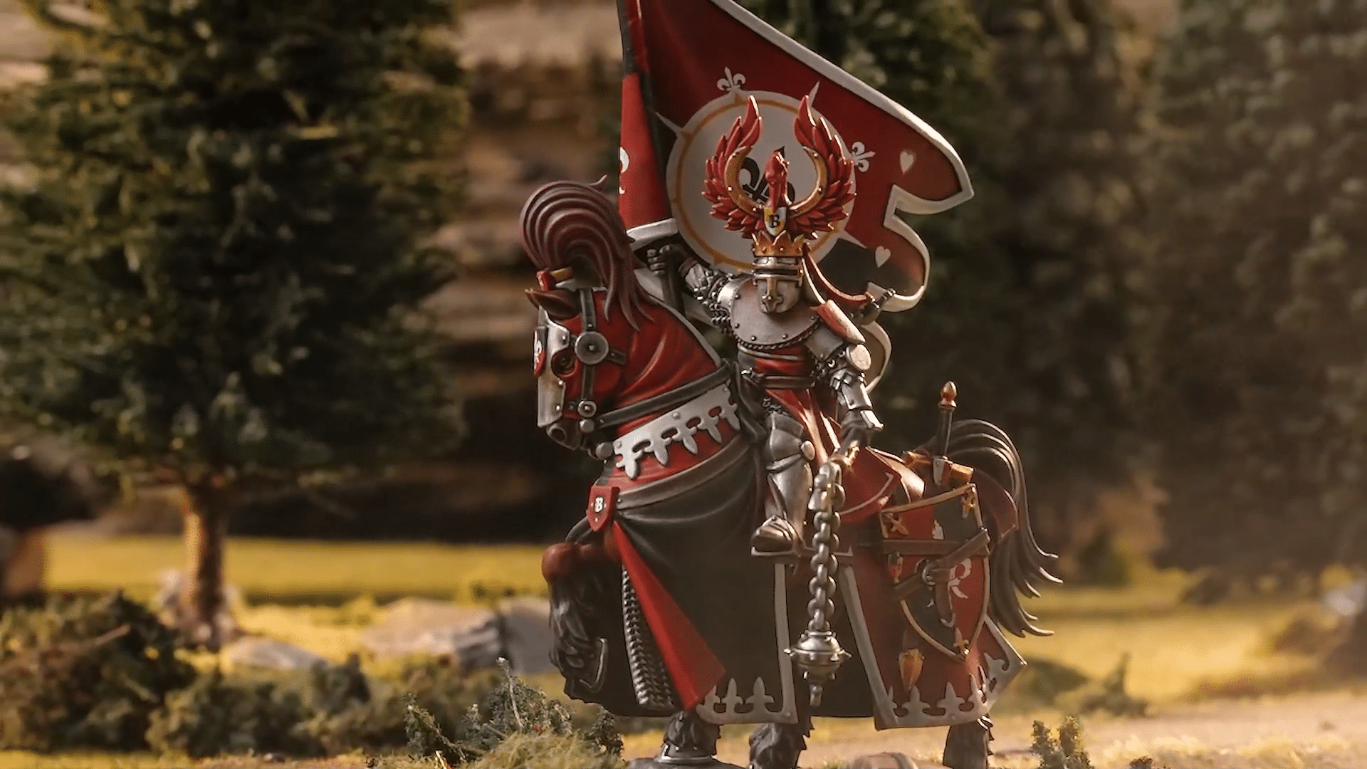 Warhammer the old world Bretonnia battle standard bearer