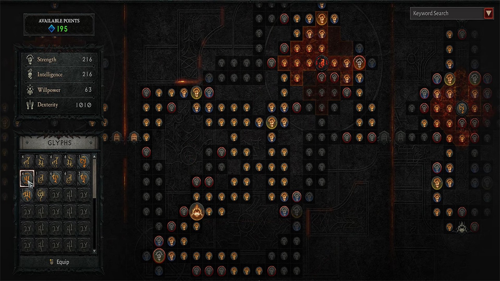 diablo 4 necromancer paragon board