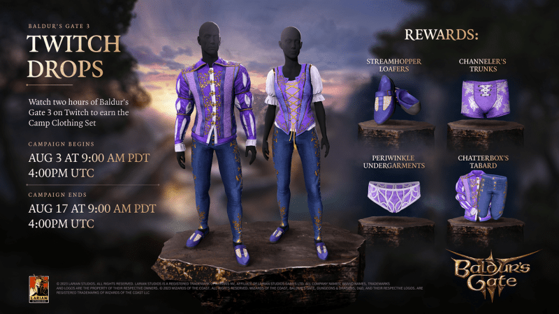Baldur's Gate 3 Twitch Drops
