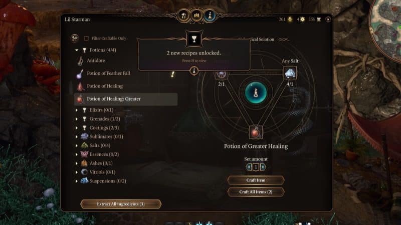 Baldur's Gate 3 Ingredients