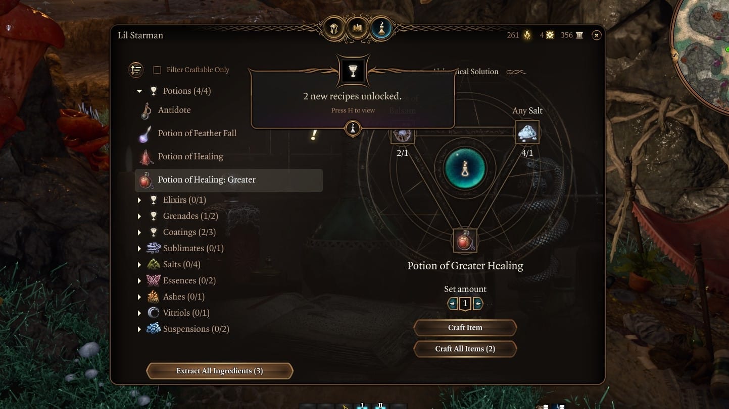 Baldur's Gate 3 Ingredients