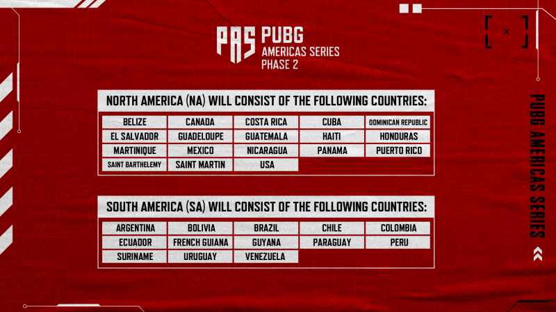 There will be a new breakdown of the North and South America regions for PUBG