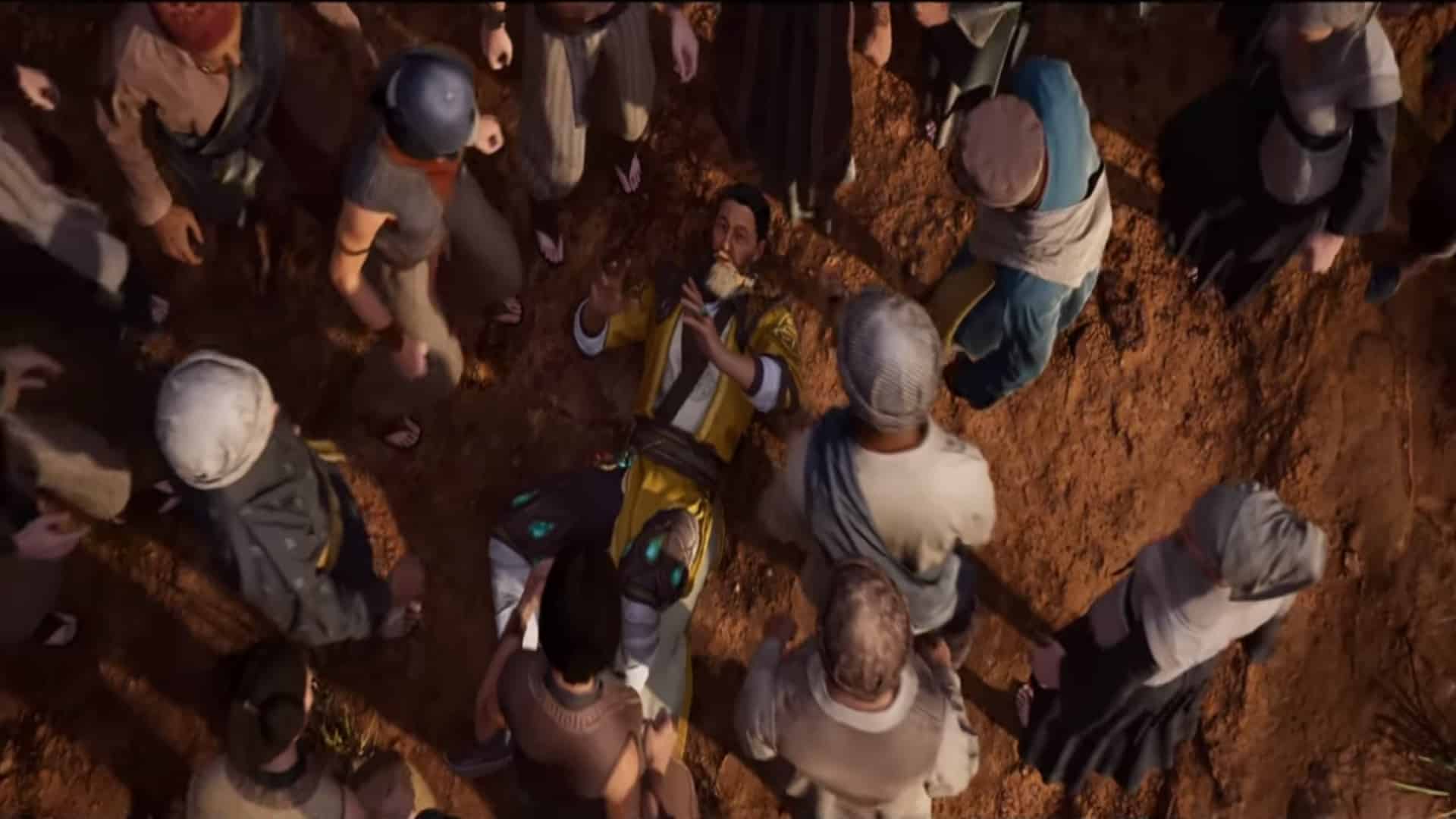 From sorcerer to snake-oil salesman. Shang Tsung has fallen on hard times.