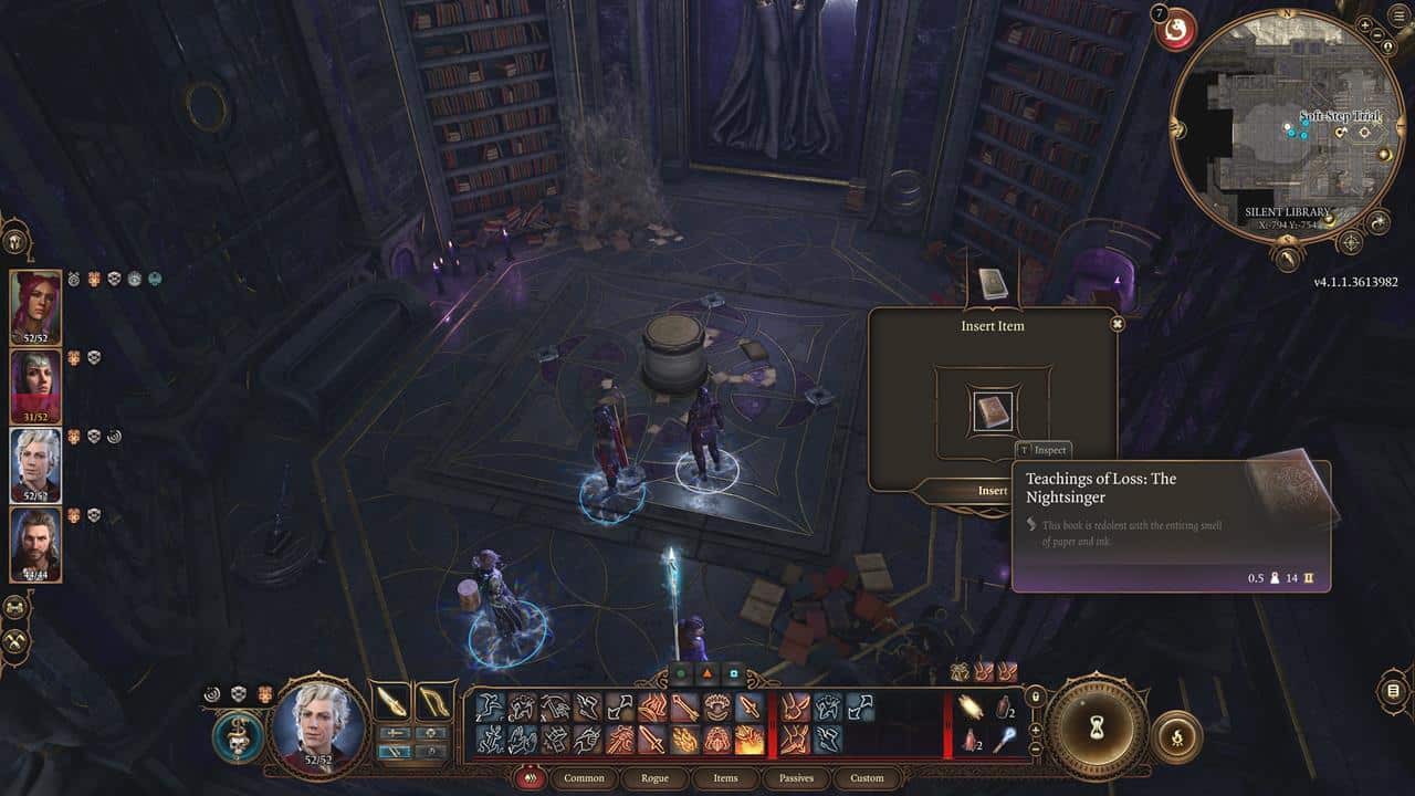 Silent Library Puzzle Baldurs Gate 3 Credit: GameSpot