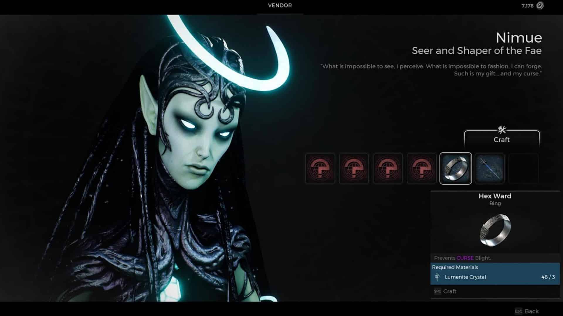 remnant 2 nimue crafting