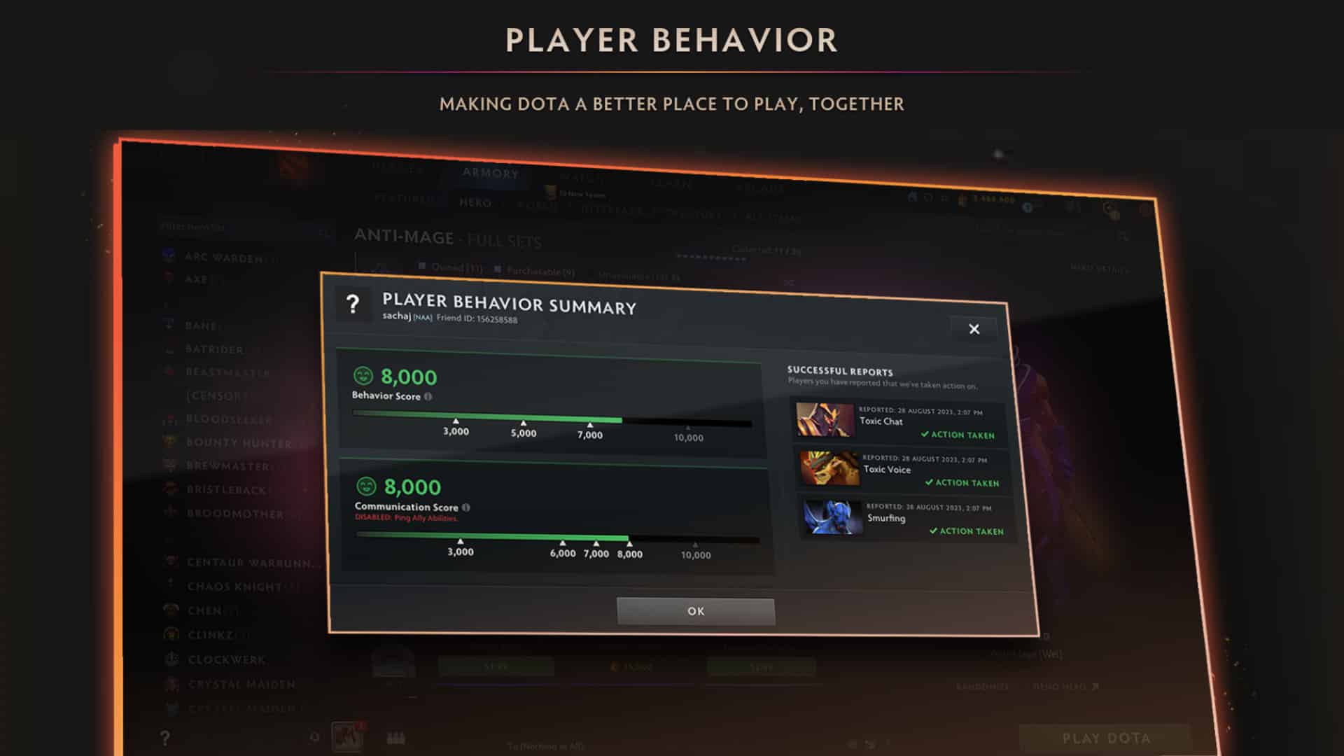 A Week of Dota 2's New Report System: Empowering Positivity