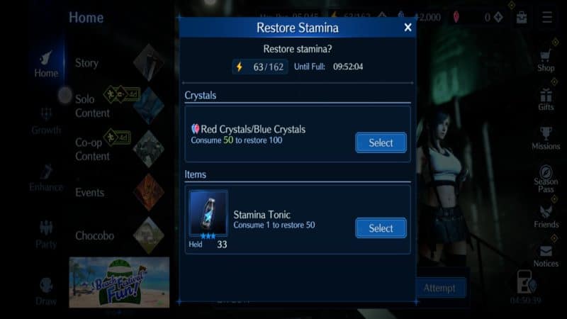 Stamina potions run out fast since they only restore 50 stamina.