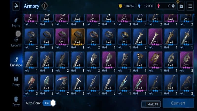 Adding a shop where we can exchange weapon part blueprints for stamina potions would be huge.