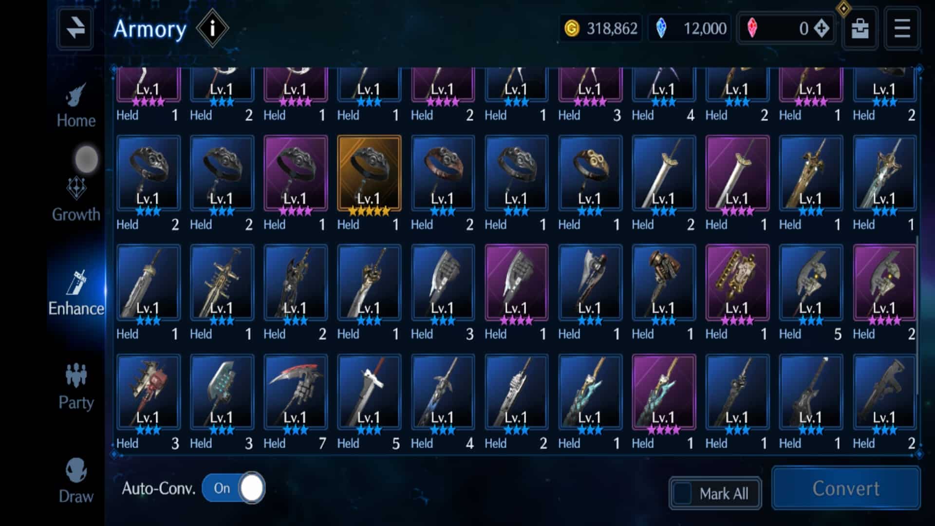 Adding a shop where we can exchange weapon part blueprints for stamina potions would be huge.