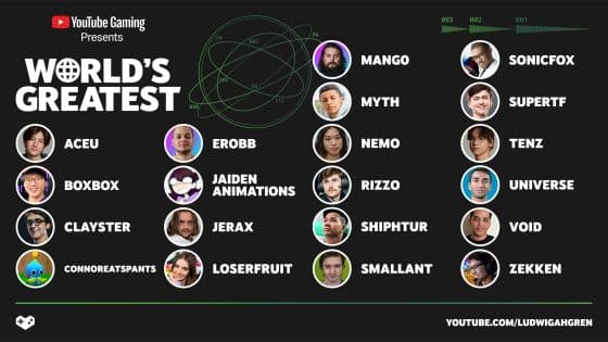 Youtube’s World’s Greatest Gaming Tournament ft. Ludwig: Games, Players, and More