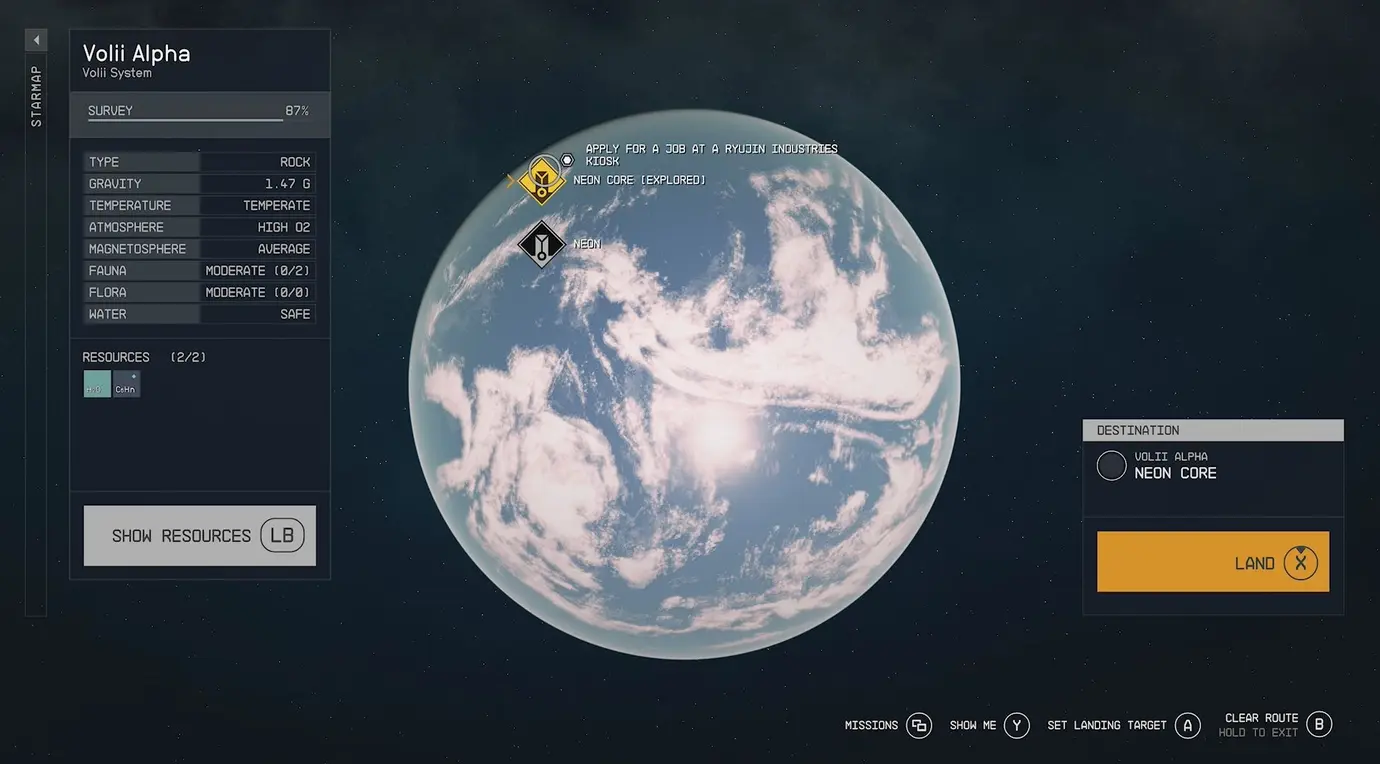 starfield neon location