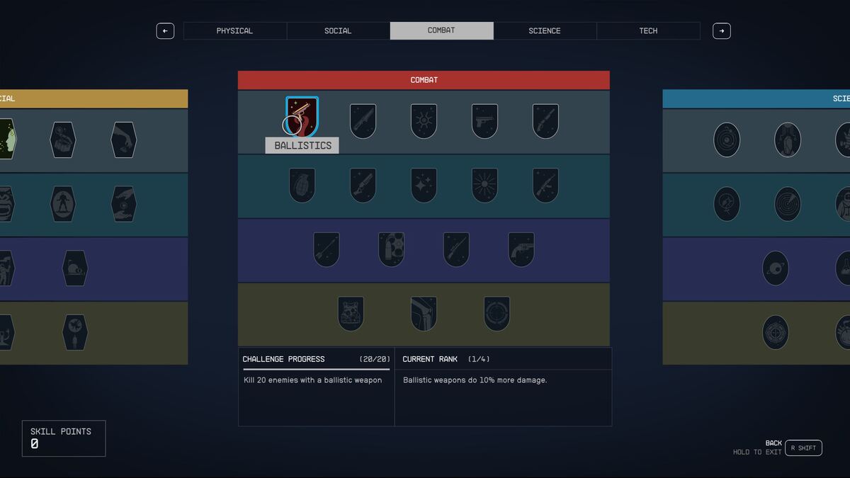 can you respec in starfield