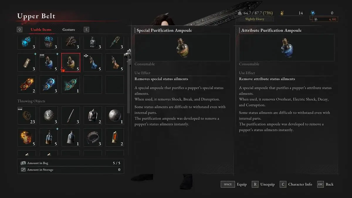 lies of p status effect