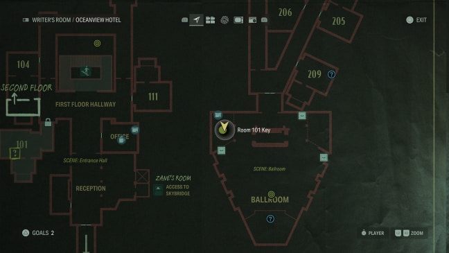 Alan Wake 2 Room 209 Key Location