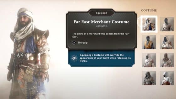 AC Mirage All Outfits – Full 20+ AC Mirage Costumes