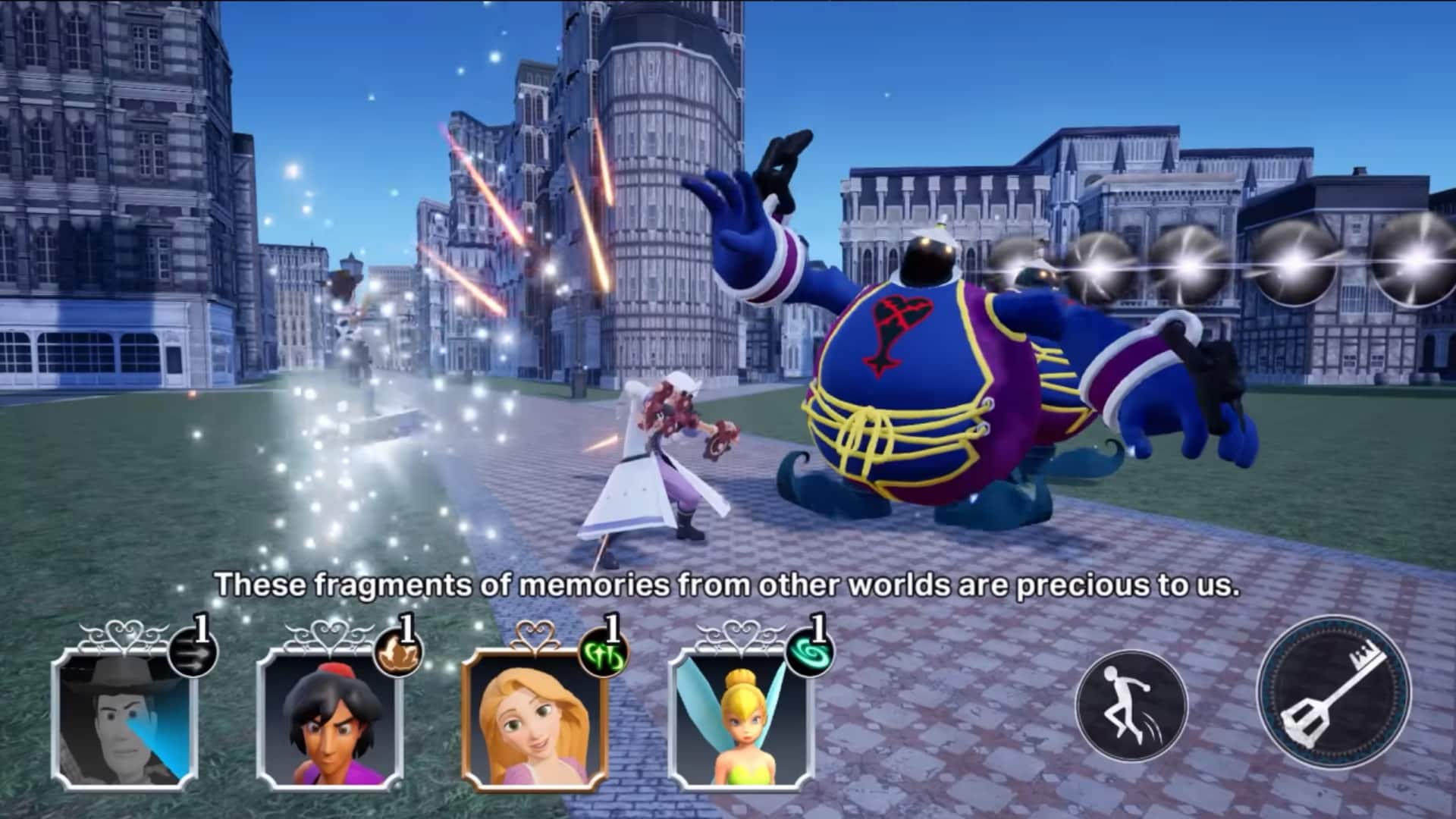 Combat in Missing Links looks similar to other Kingdom Hearts games.
