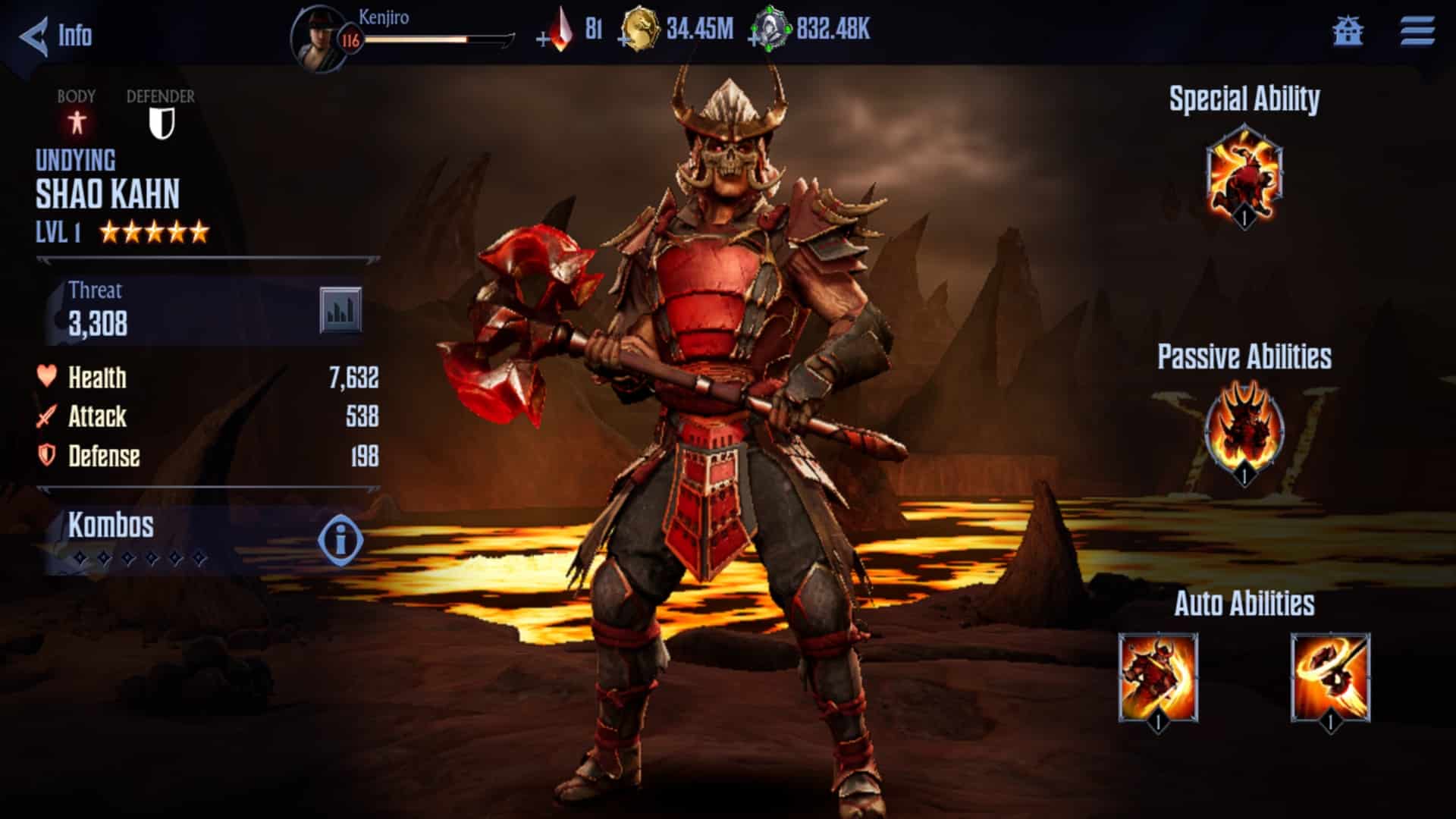 Undying Shao is the best pure Defender in Mortal Kombat Onslaught.