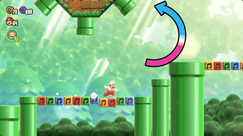Super Mario Bros Wonder: W1 Pipe Rock Plateau All Wonder Seed Locations