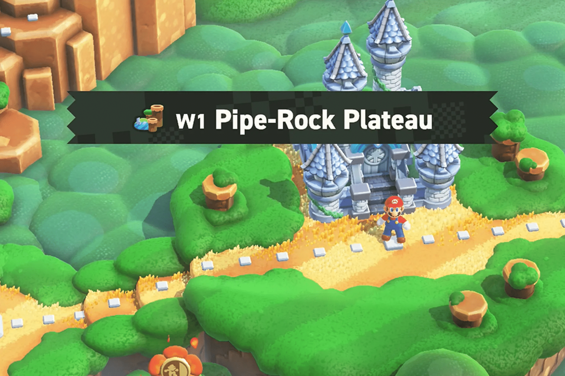 Super Mario Bros Wonder: W1 Pipe Rock Plateau All Wonder Seed Locations