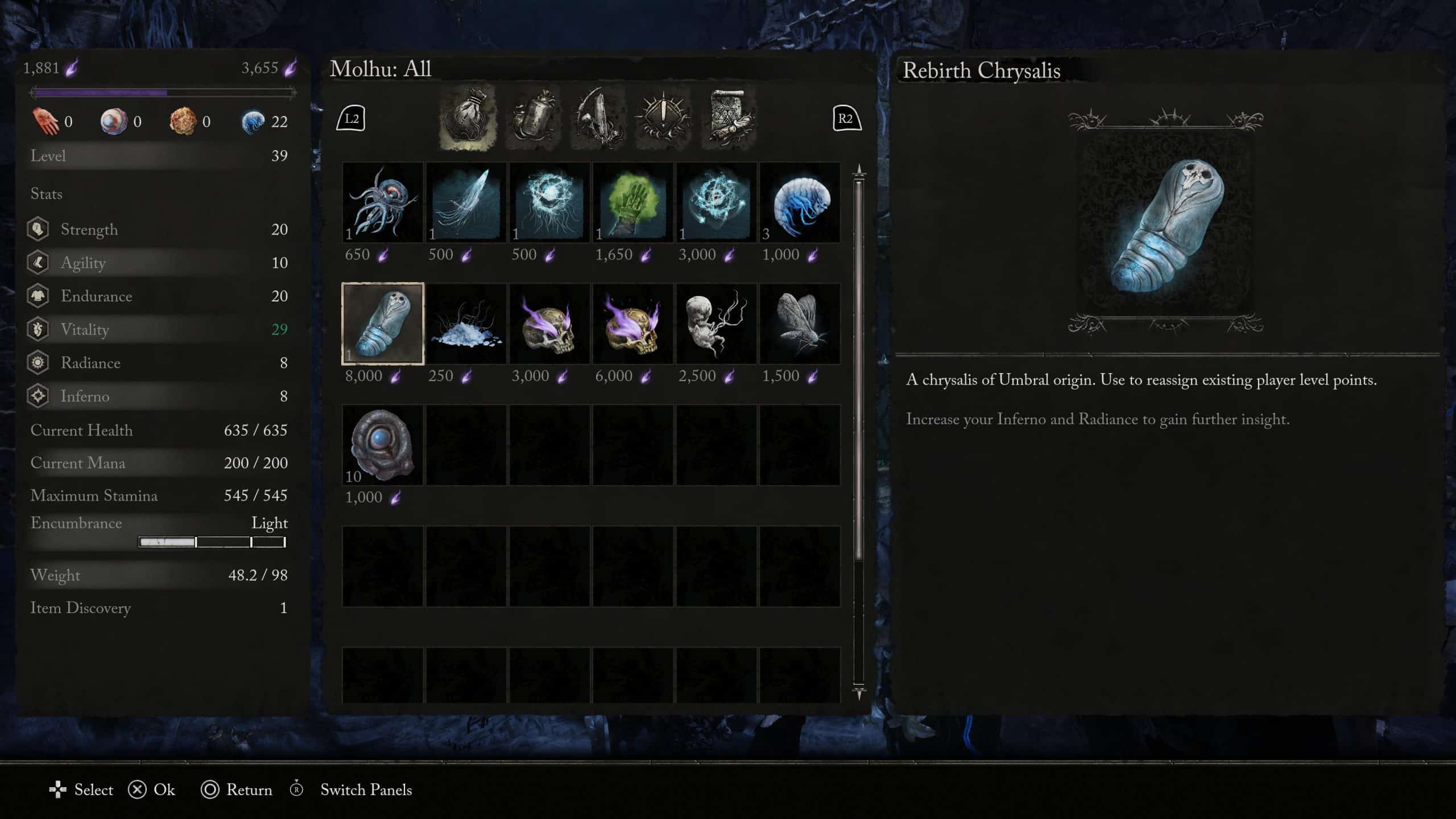 lords of the fallen how to respec