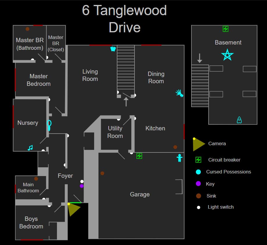 All The Cursed Objects Locations in Phasmophobia Small Maps