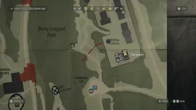 Alan Wake 2 Lake Cabins stash