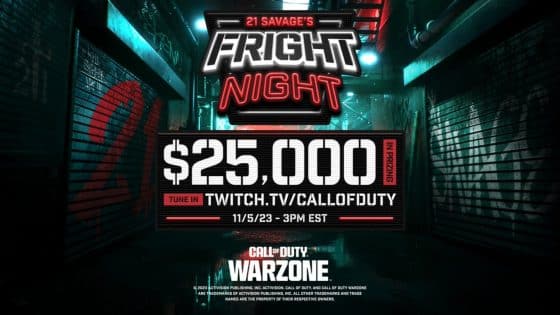 21 Savage’s Fright Night $25K Call of Duty Warzone Tournament Details