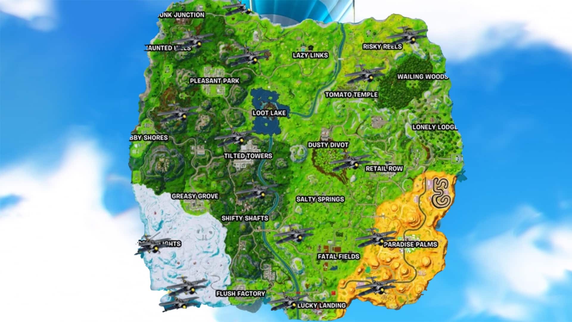 Fortnite Plane Locations OG