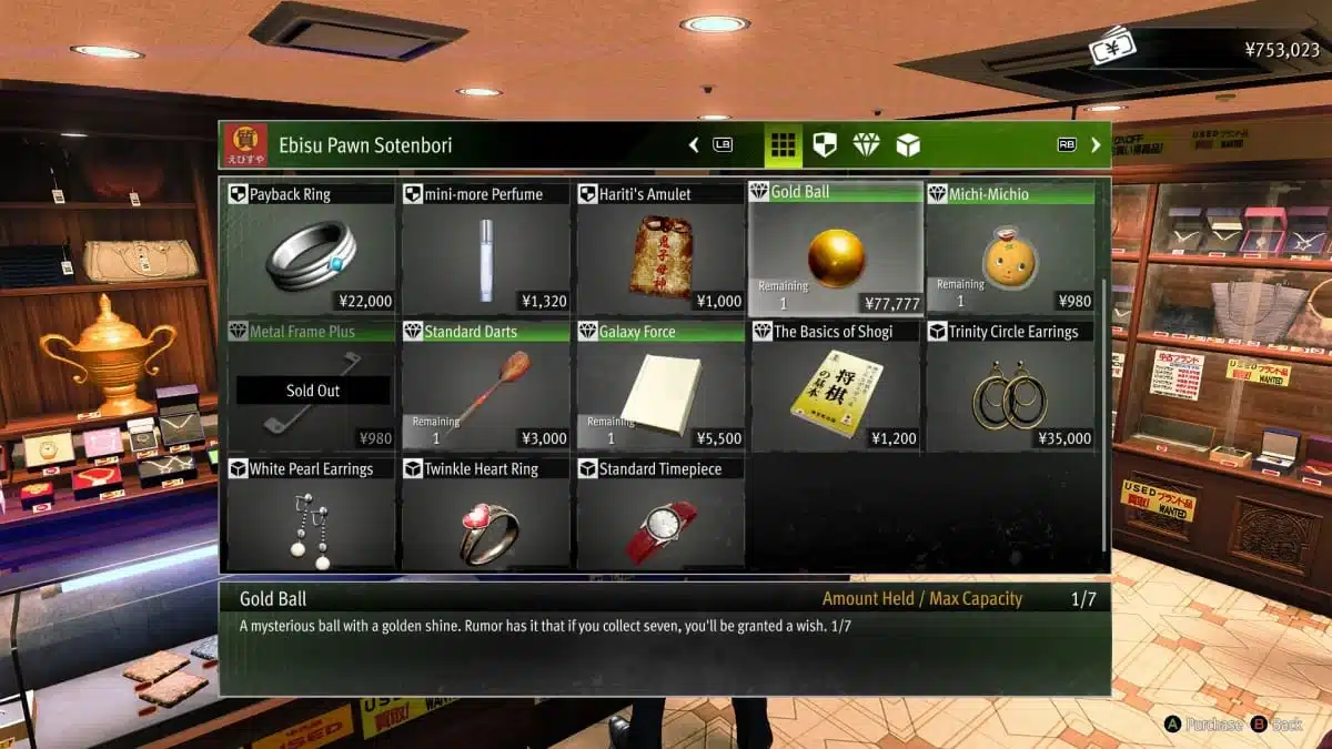 Like a Dragon Gaiden gold ball locations