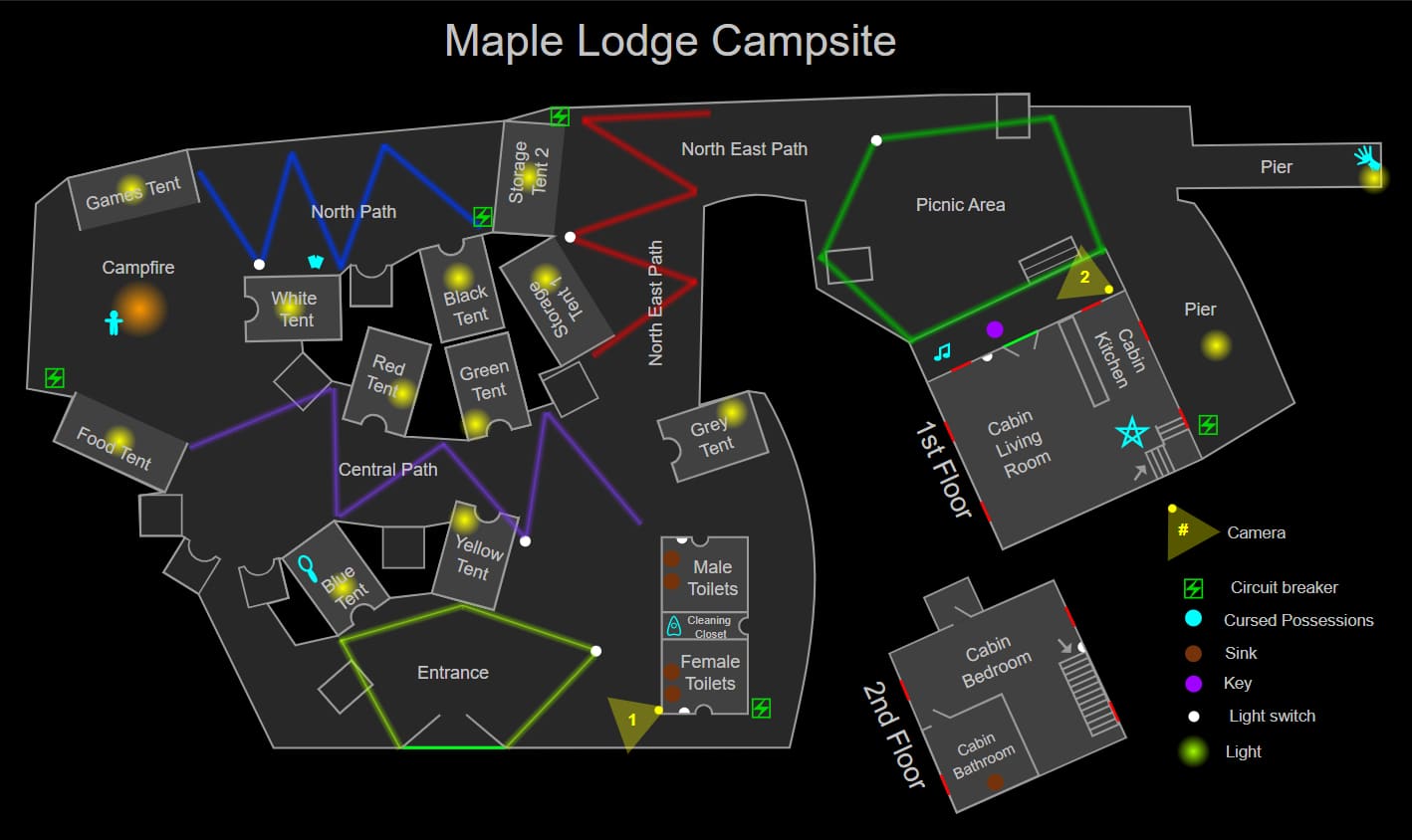 All The Cursed Objects Locations in Phasmophobia Medium And Large Maps