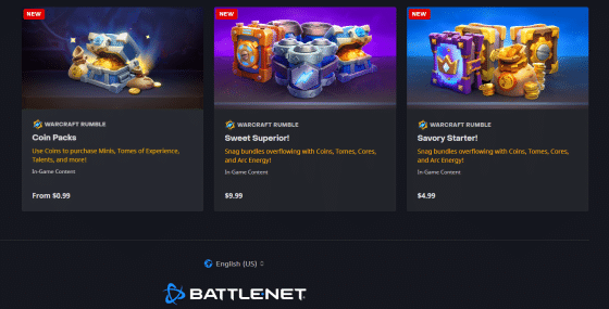 Warcraft Rumble Bundles Overview