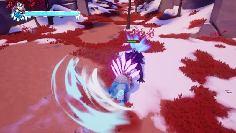 Williump can use his massive paws to defeat enemies. 