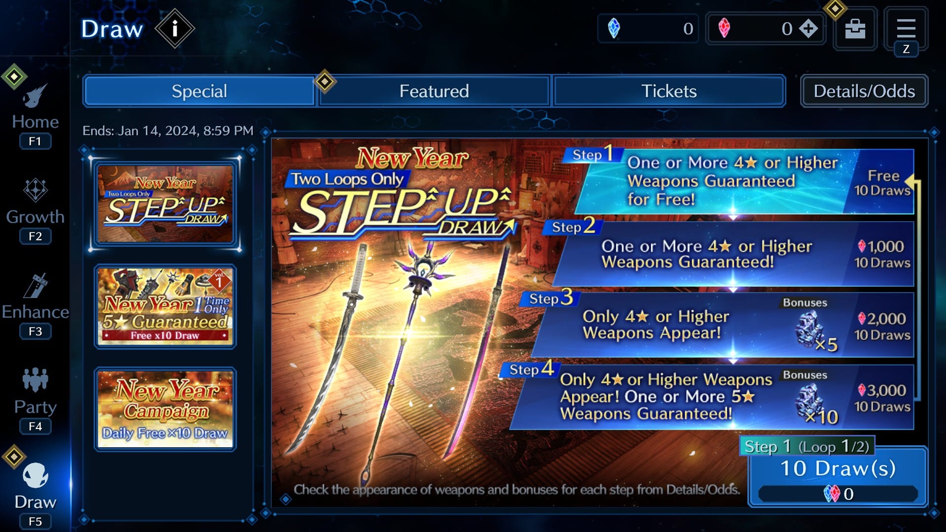 Only players who spend money can make the most out of this Step-Up banner, but even F2P players get a free multi from it.